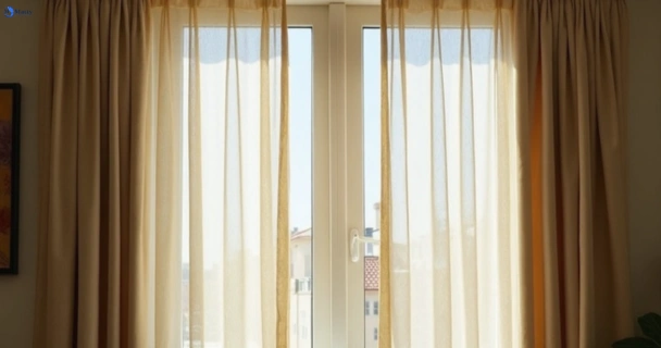 Dull dusty drapes in heathmont-vic before professional cleaning